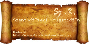 Szentpéteri Krisztián névjegykártya